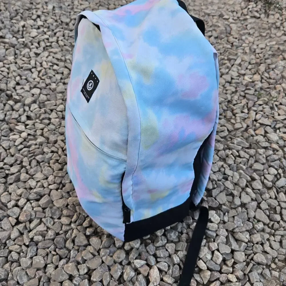 Neff Backpack Tie Dye Pastel Bag Travel Carry On School Hiking Zip Pockets‎